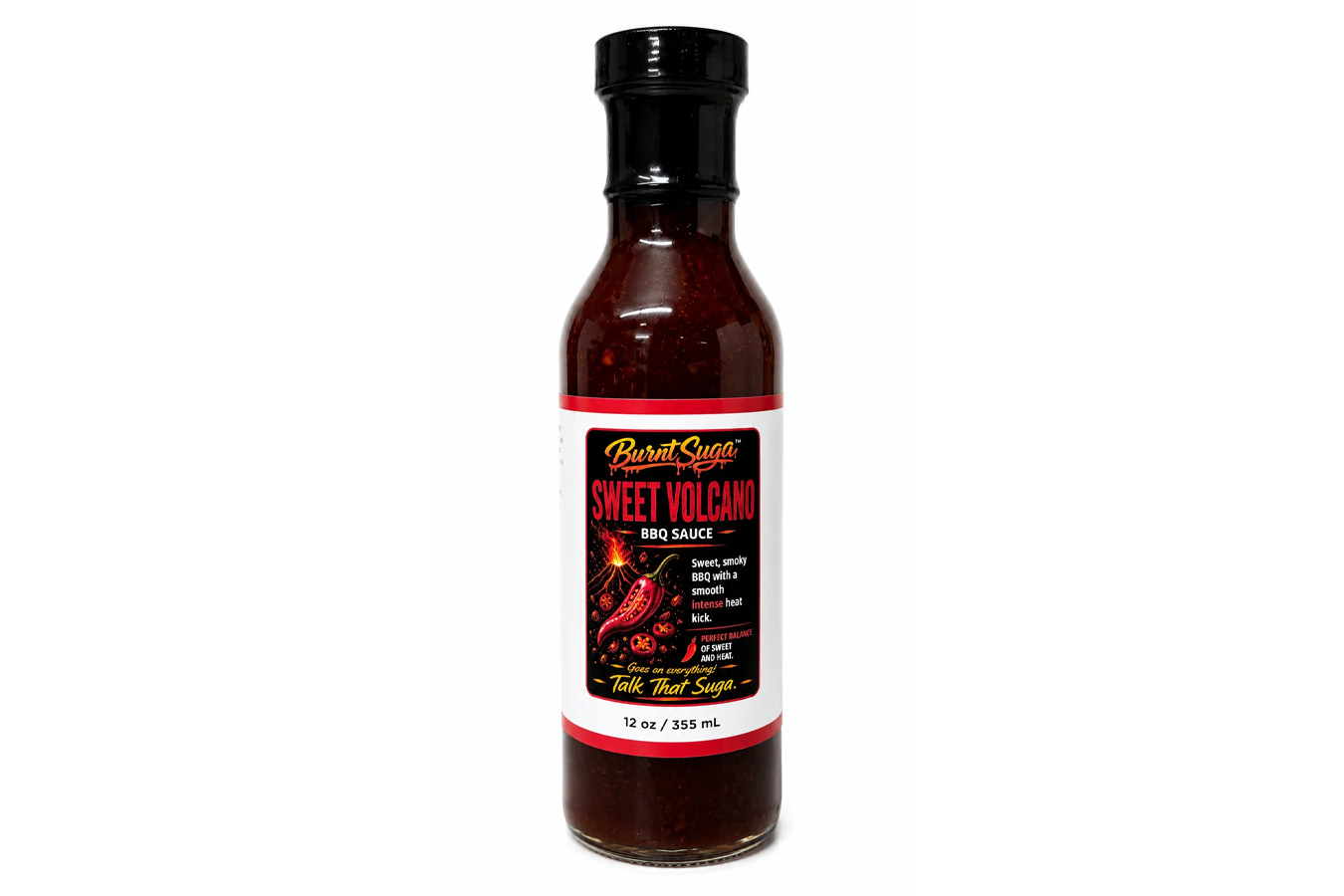 Burnt Suga Sweet Volcano BBQ Sauce with a Intense Heat Kick